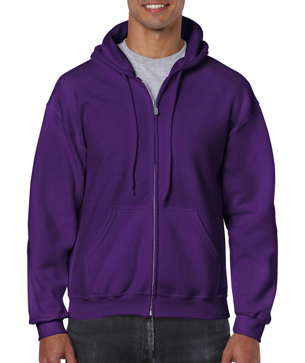  Heavy Blend Adult Full Zip Hooded Sweat in Farbe Purple