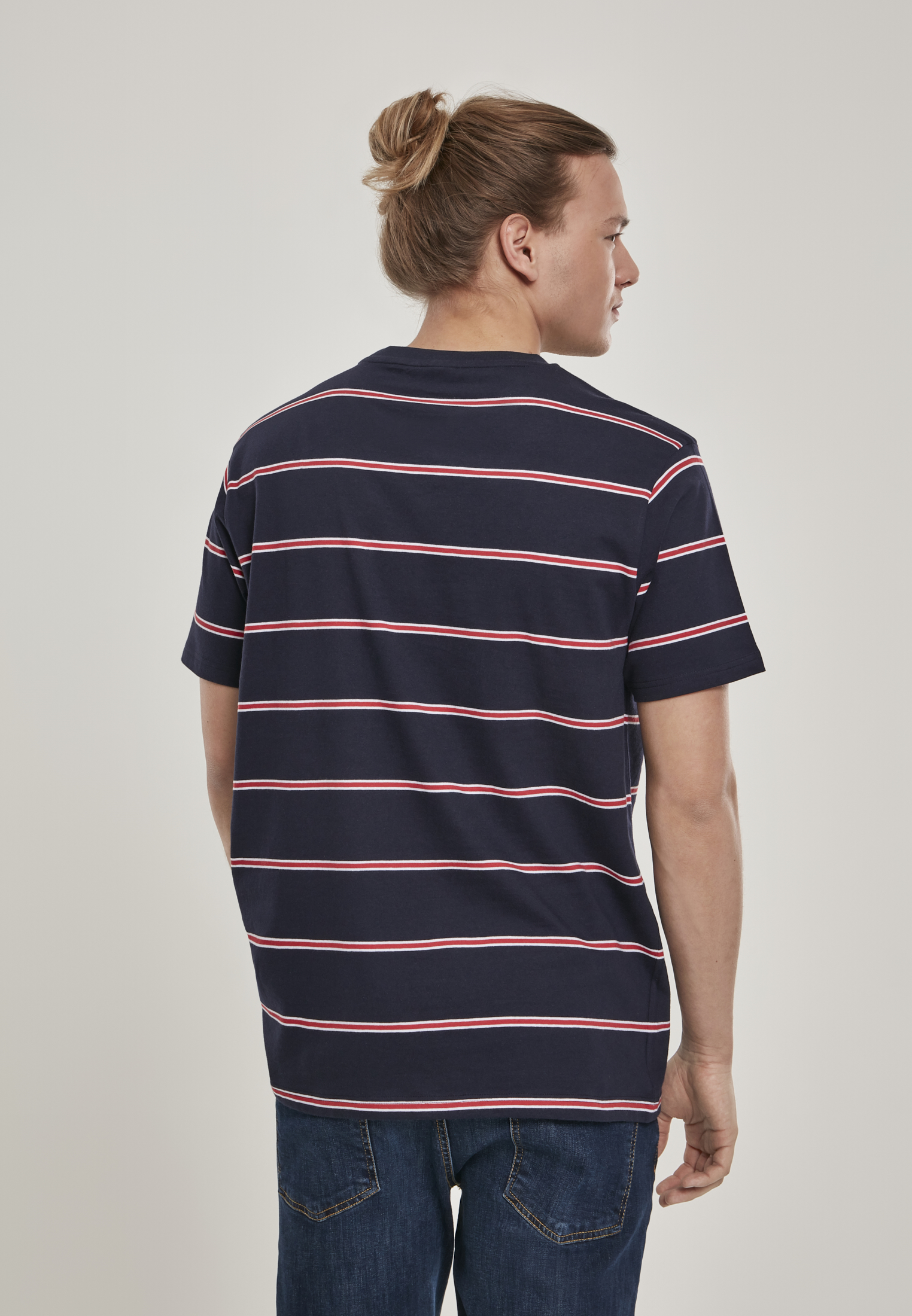 T-Shirts Yarn Dyed Skate Stripe Tee in Farbe midnightnavy/red