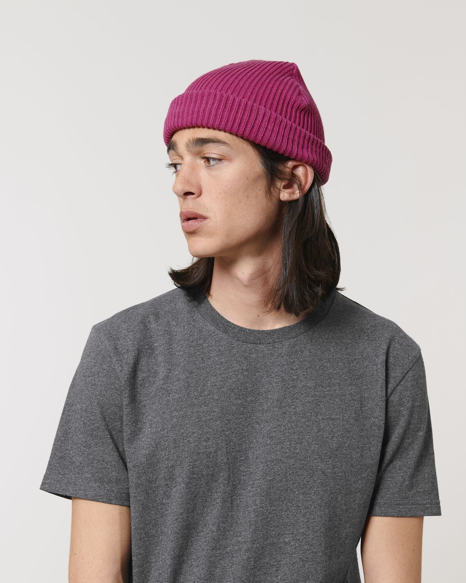  Fisherman Beanie in Farbe Orchid Flower