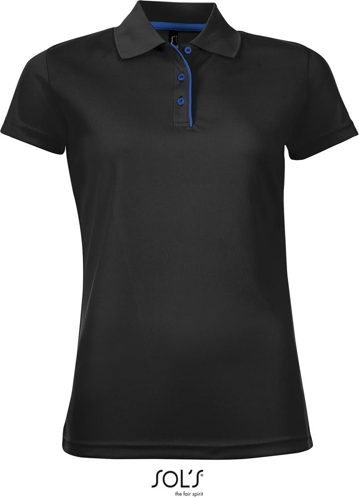 Poloshirt Performer Women Damen Sport Poloshirt Kurzarm in Farbe black