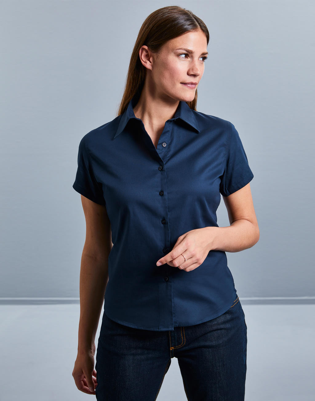  Ladies Classic Twill Shirt  in Farbe White
