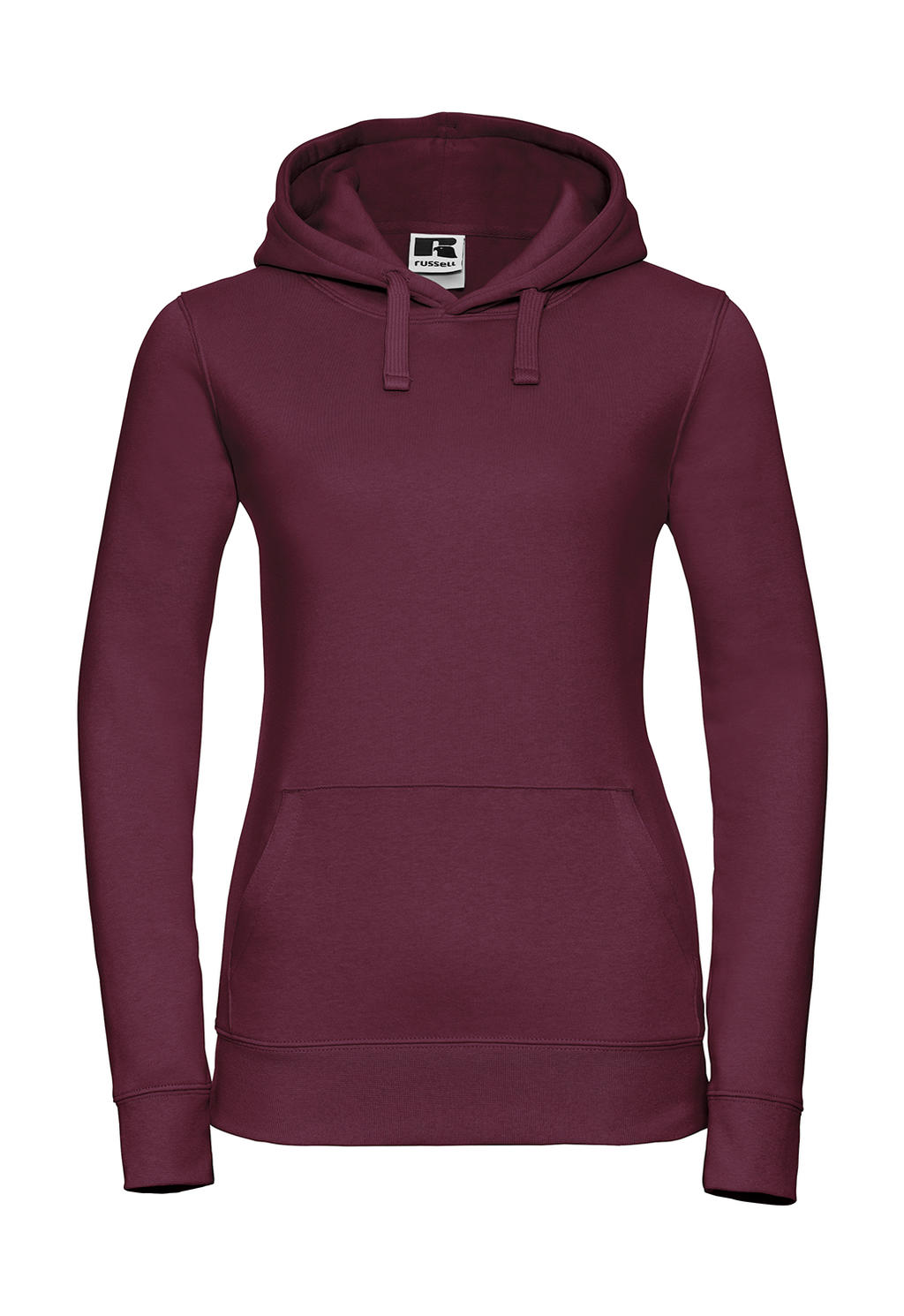  Ladies Authentic Hooded Sweat in Farbe Burgundy