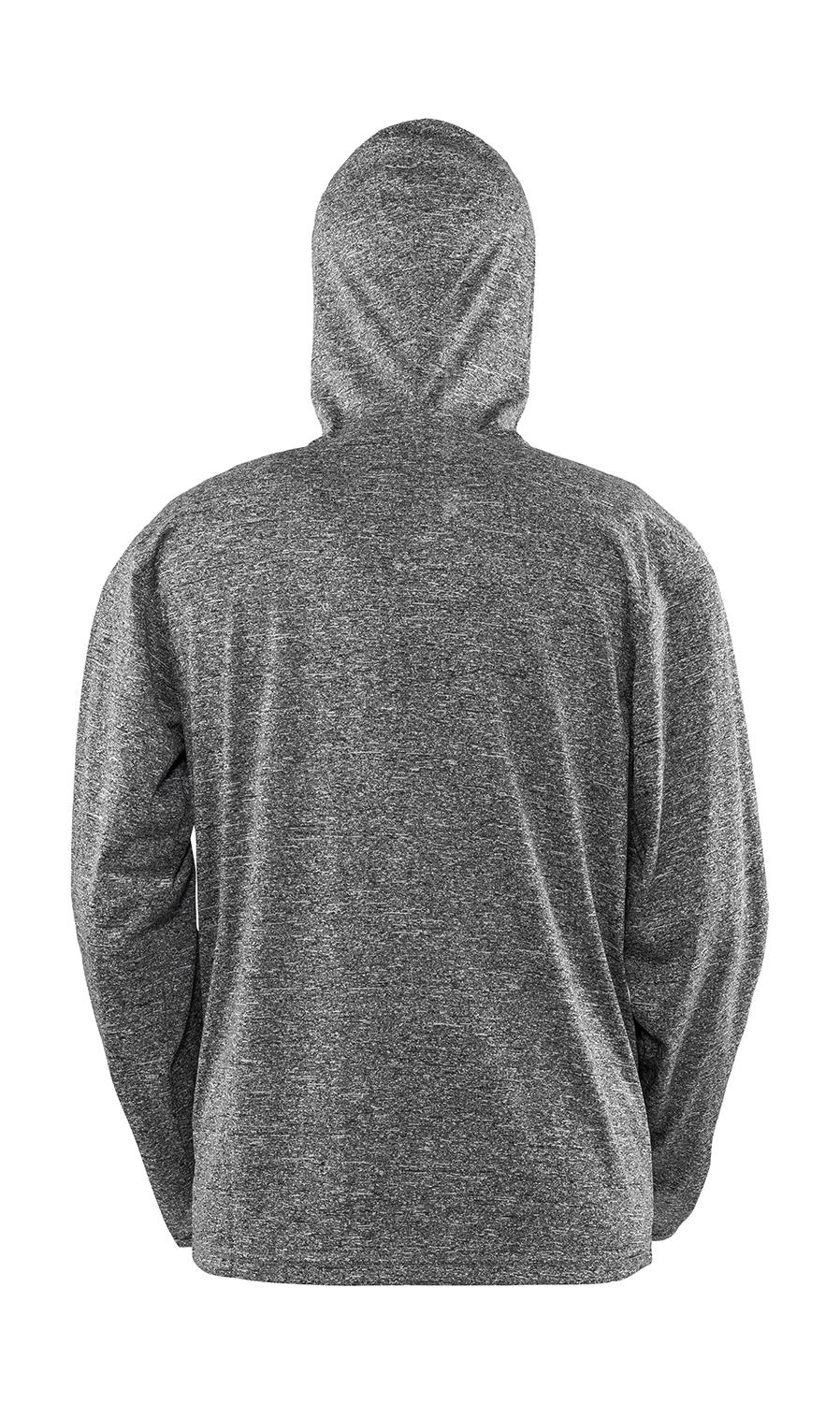  Mens Hooded Tee-Jacket in Farbe Marl Grey
