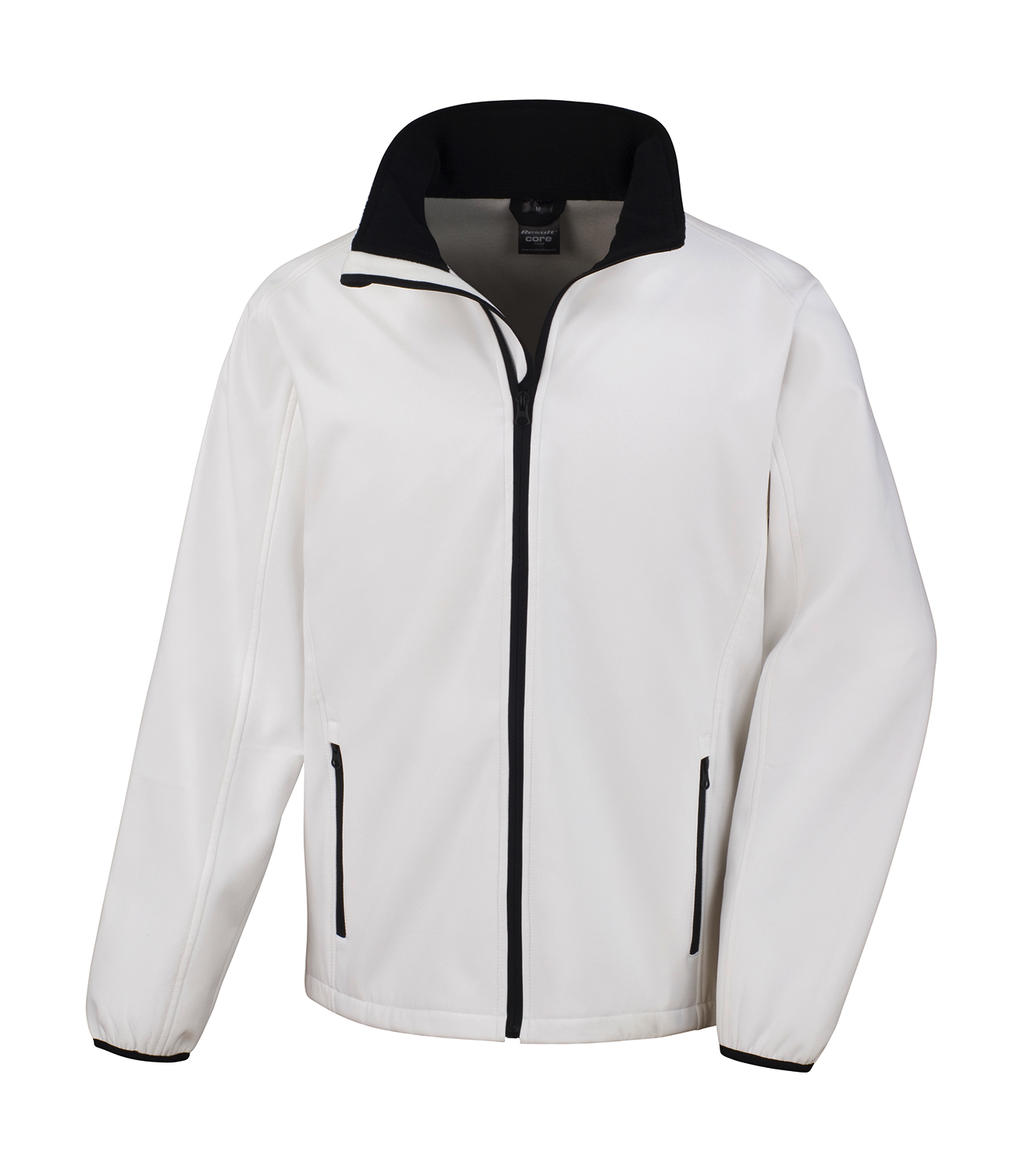  Printable Softshell Jacket in Farbe White/Black