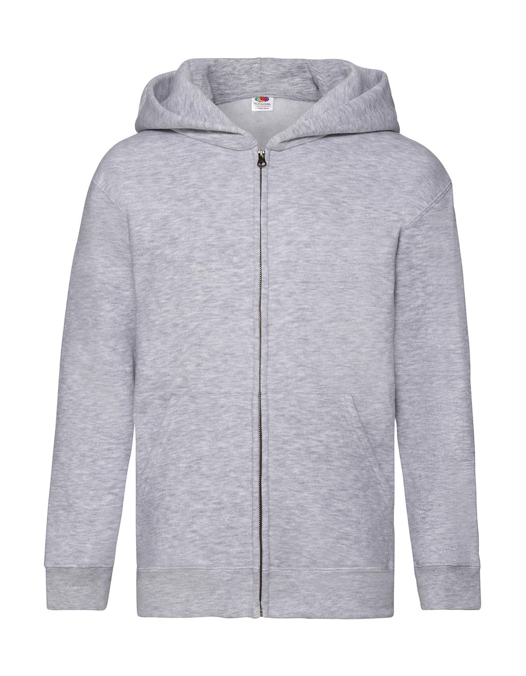  Kids Premium Hooded Sweat Jacket in Farbe Heather Grey