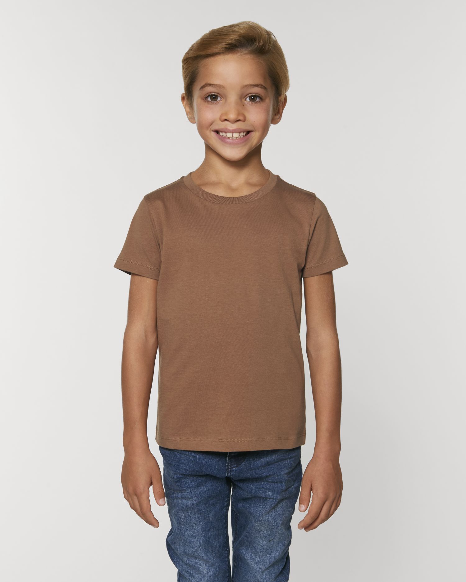 Kids T-Shirt Mini Creator in Farbe Caramel