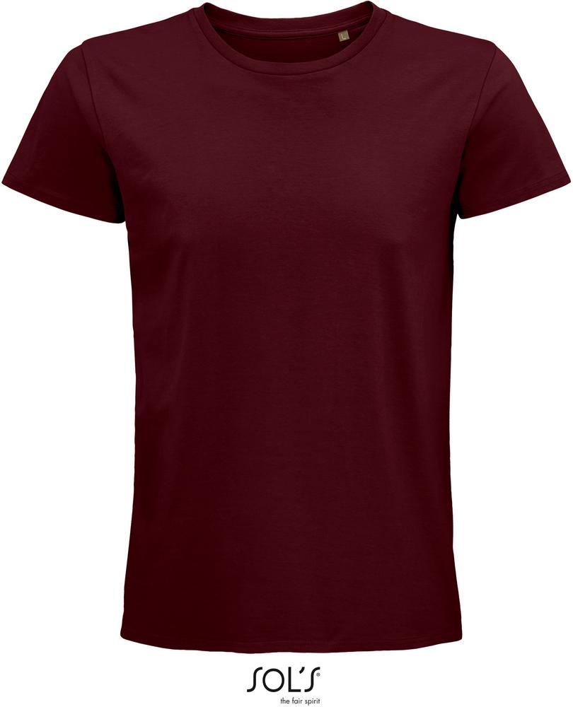 T-Shirt Pioneer Men Herren-Rundhals-T-Shirt Aus Jersey, Fitted in Farbe burgundy