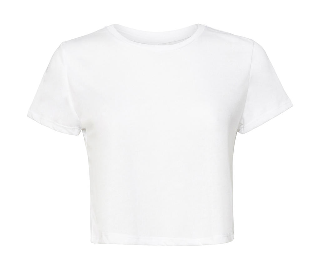  Womens Flowy Cropped Tee in Farbe White