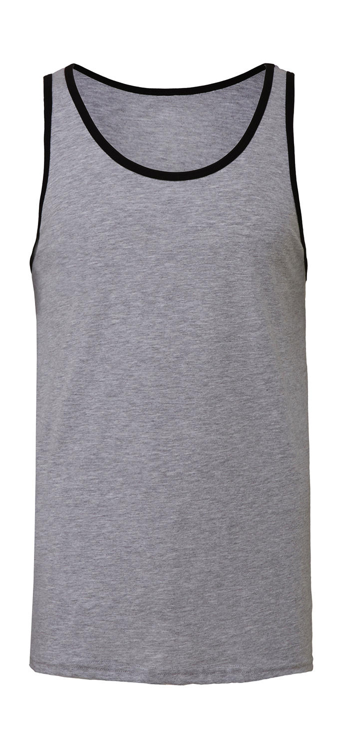  Unisex Jersey Tank in Farbe Athletic Heather/Black