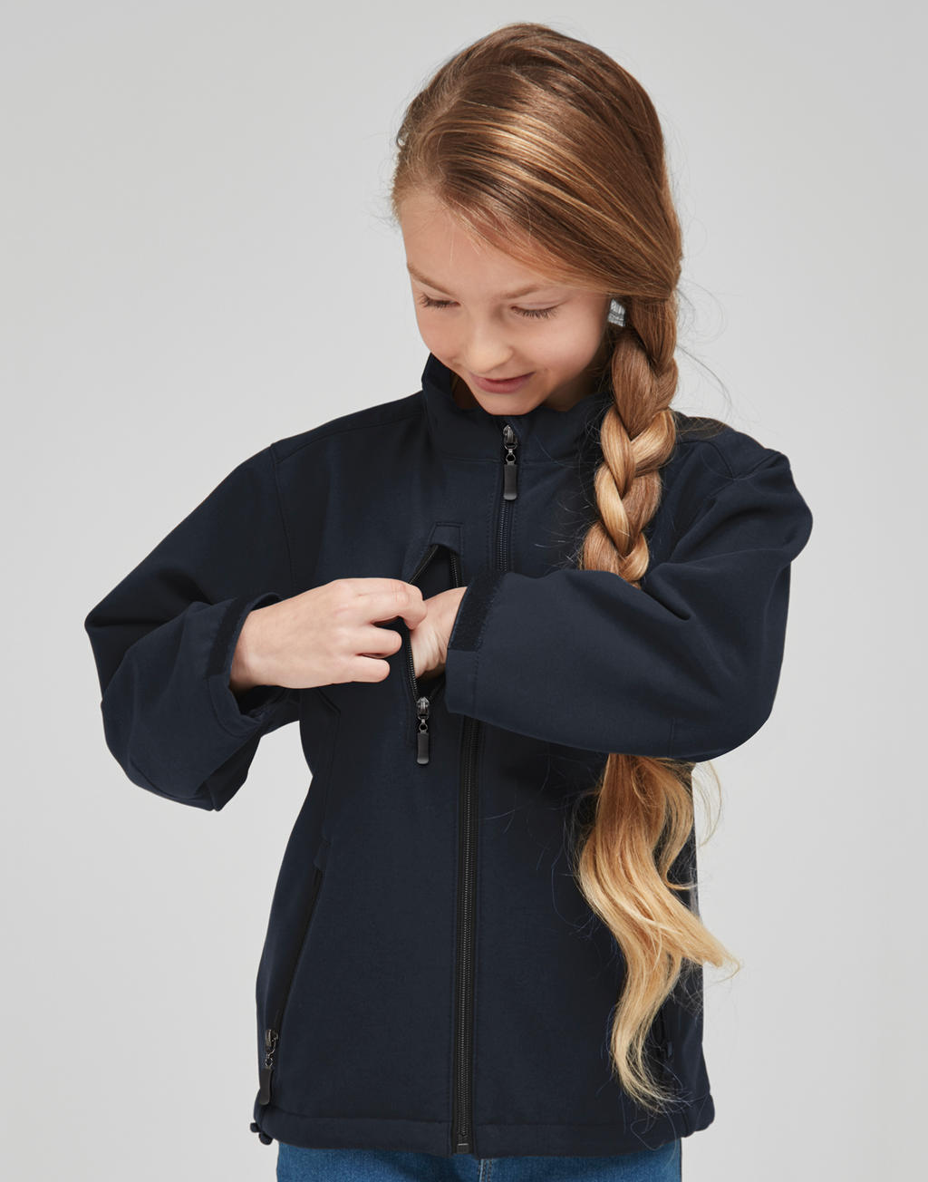  Kids Softshell Jacket in Farbe Black