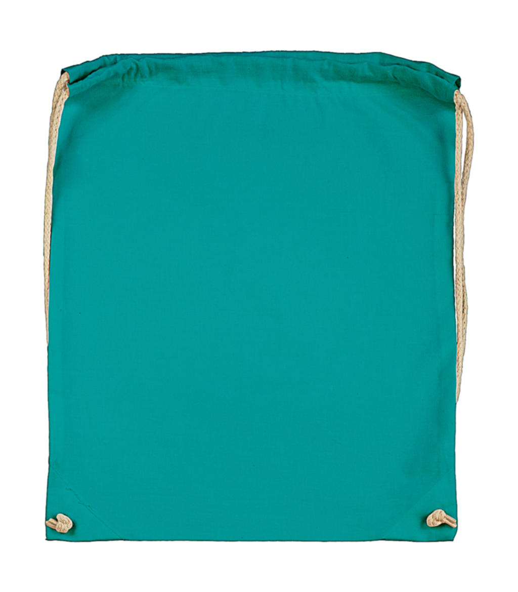  Cotton Drawstring Backpack in Farbe Turquoise