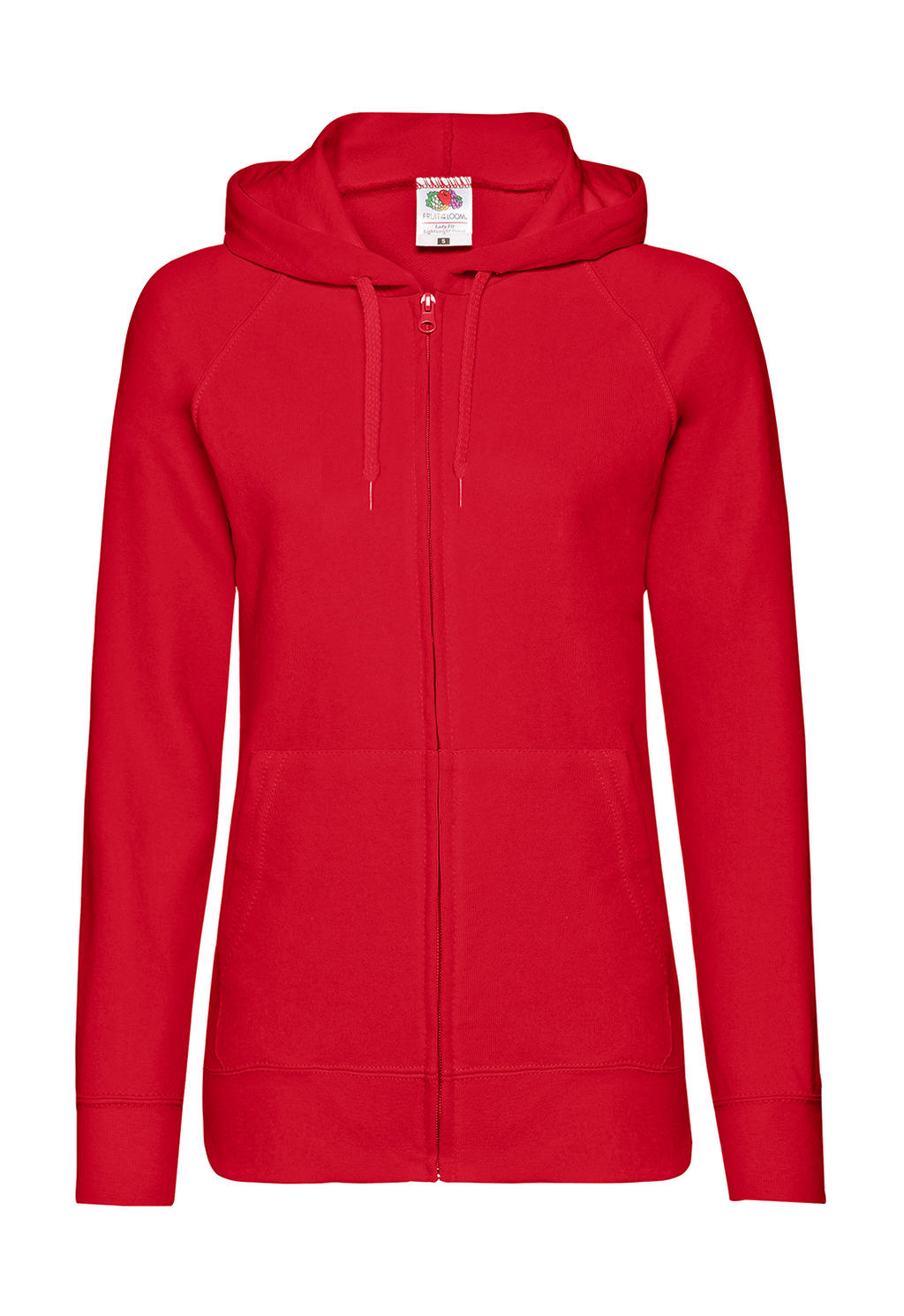  Ladies Lightweight Hooded Sweat Jacket in Farbe Red