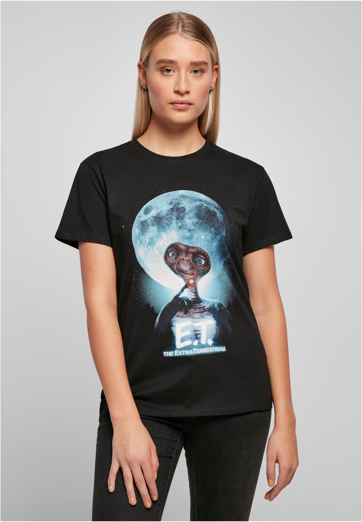 T-Shirts Ladies E.T. Face Tee in Farbe black