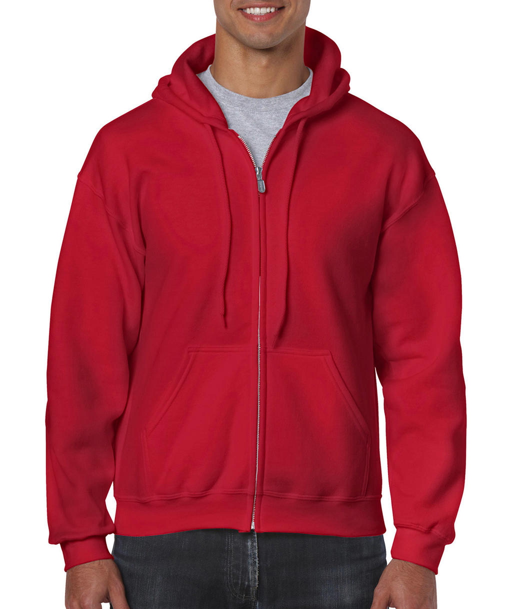  Heavy Blend Adult Full Zip Hooded Sweat in Farbe Red