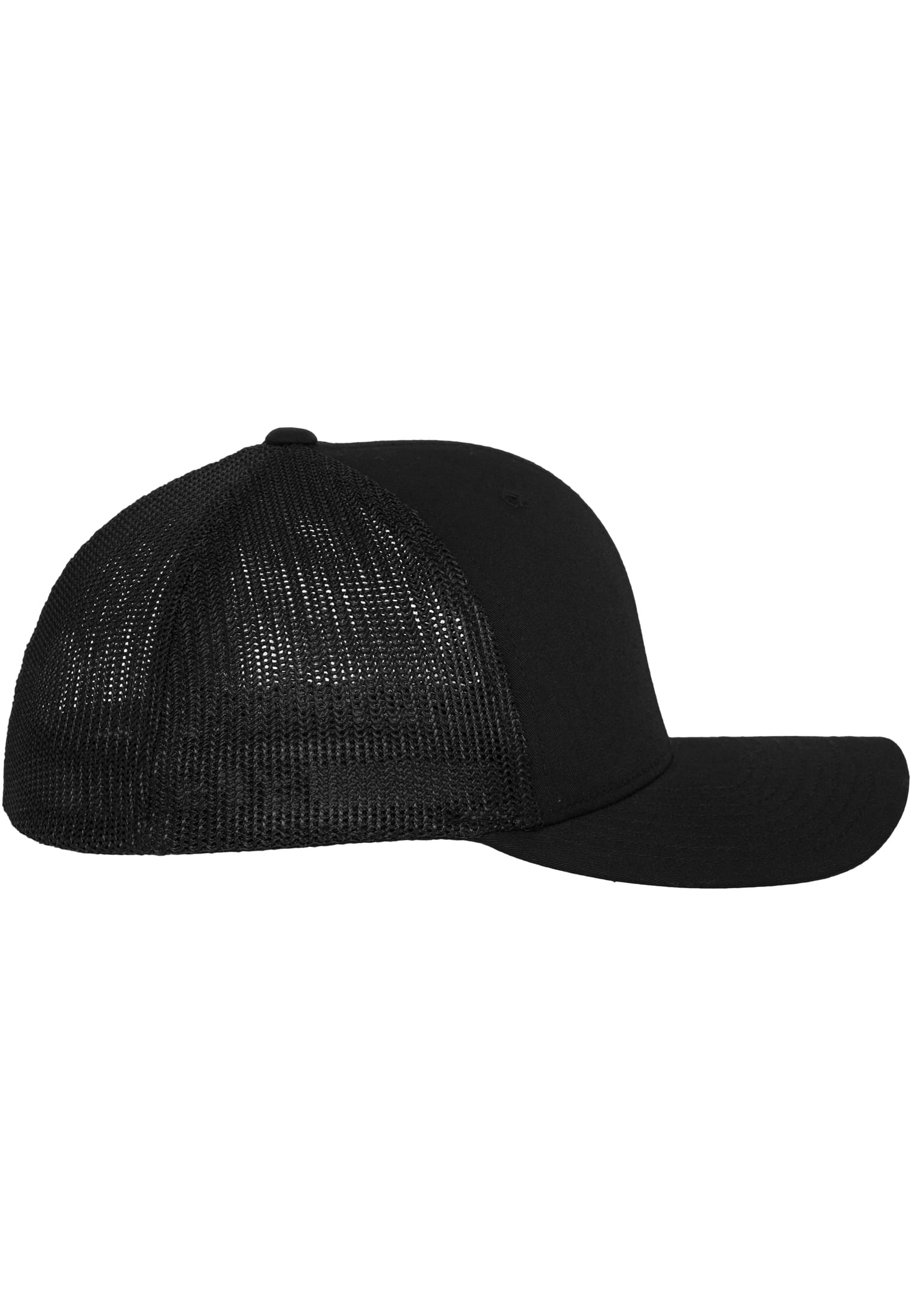  Mesh Cotton Twill Trucker Cap in Farbe black