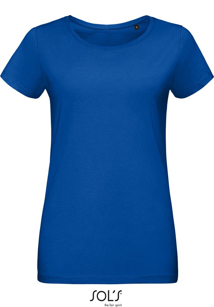T-Shirt Martin Women Damen Rundhals-T-Shirt Fitted in Farbe royal blue