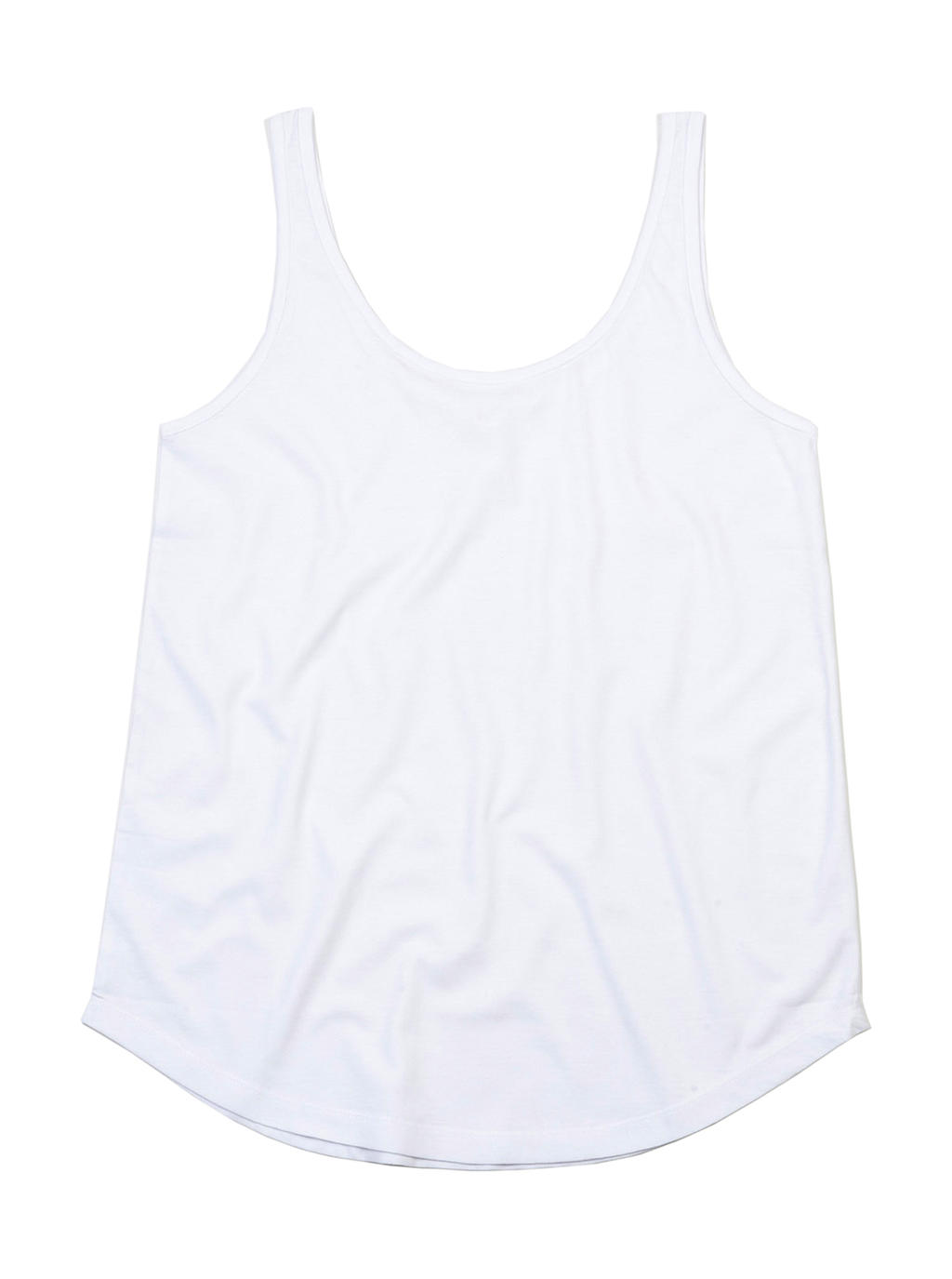  Ladies Loose Fit Vest in Farbe White