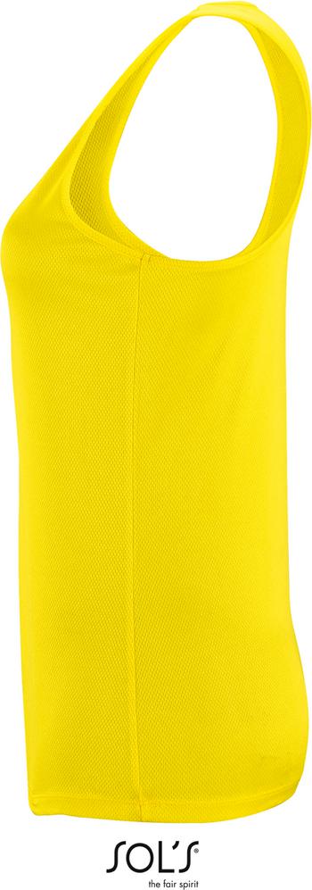 T-Shirt Sporty Tt Women Damen Racerback Sport Tank Top in Farbe neon yellow