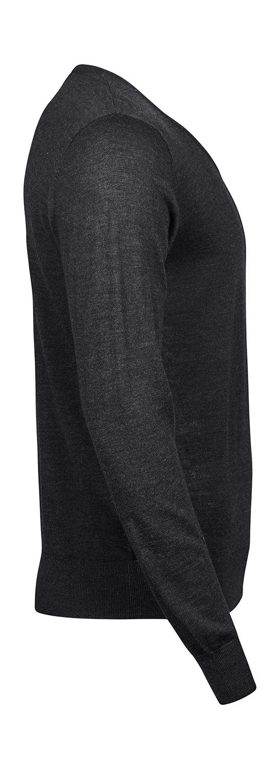  Mens V-Neck Sweater in Farbe Black
