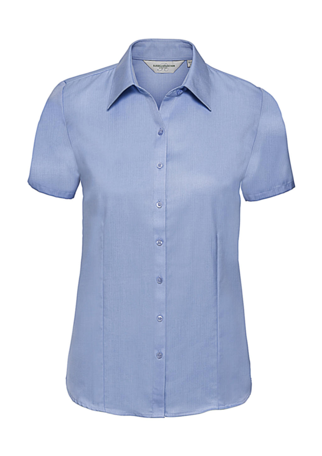  Ladies Herringbone Shirt in Farbe Light Blue