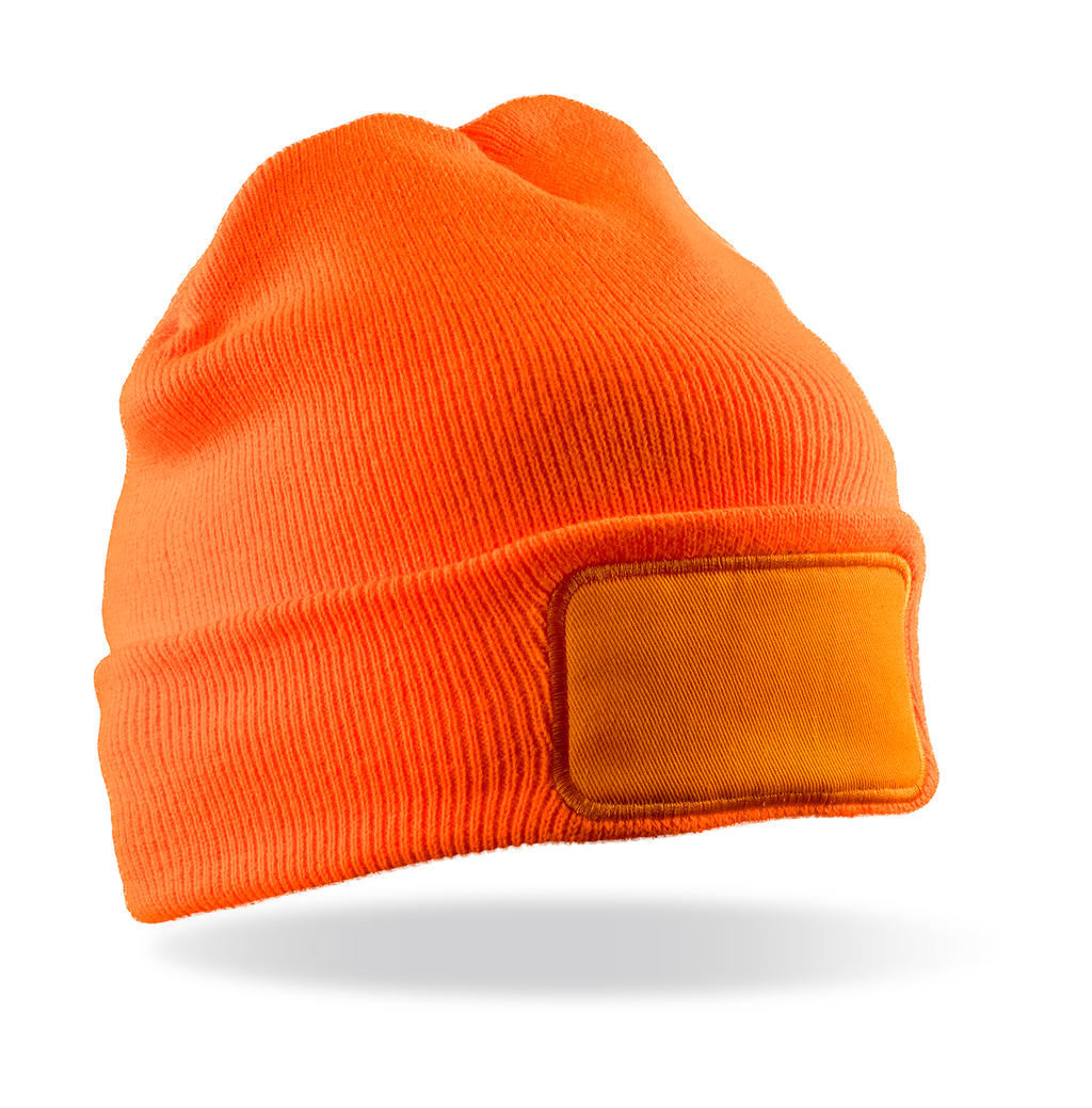  Double Knit Thinsulate? Printers Beanie in Farbe Fluorescent Orange