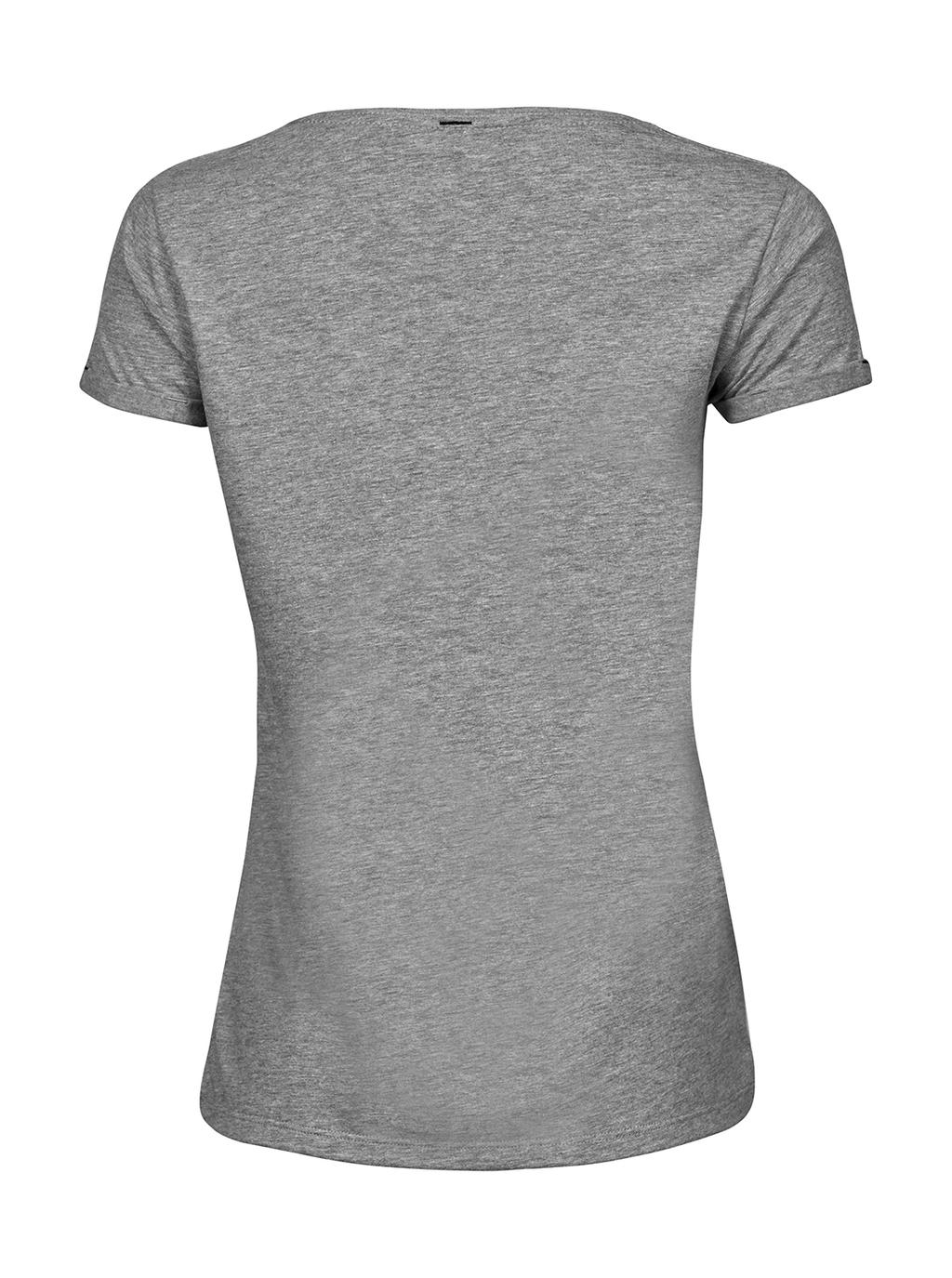  Ladies Roll-Up Tee in Farbe White