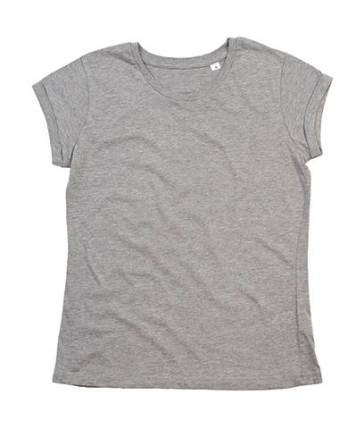  Womens Organic Roll Sleeve T in Farbe Heather Grey Melange