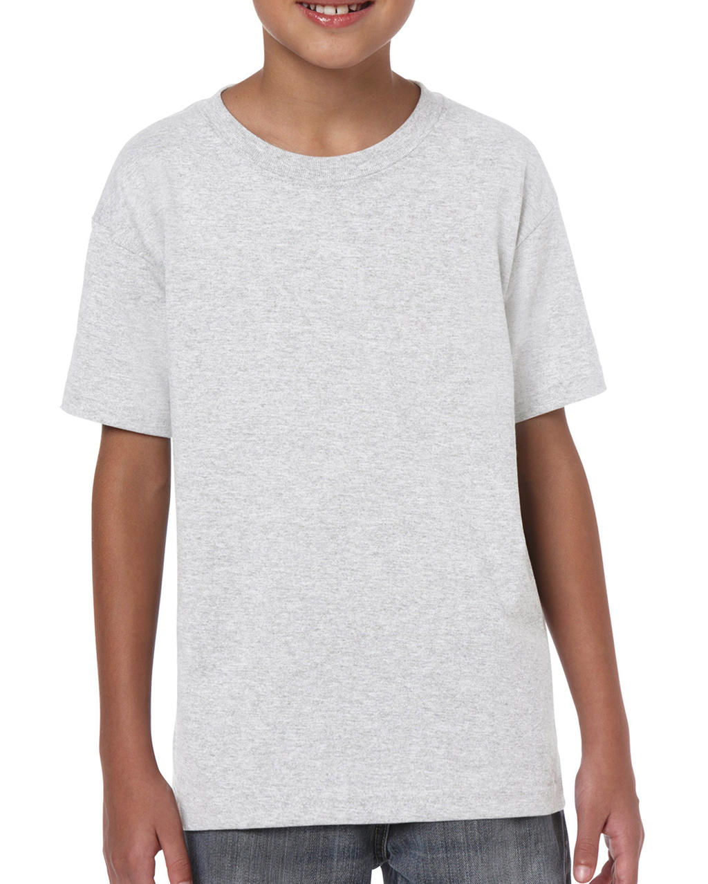  Heavy Cotton Youth T-Shirt in Farbe Ash Grey