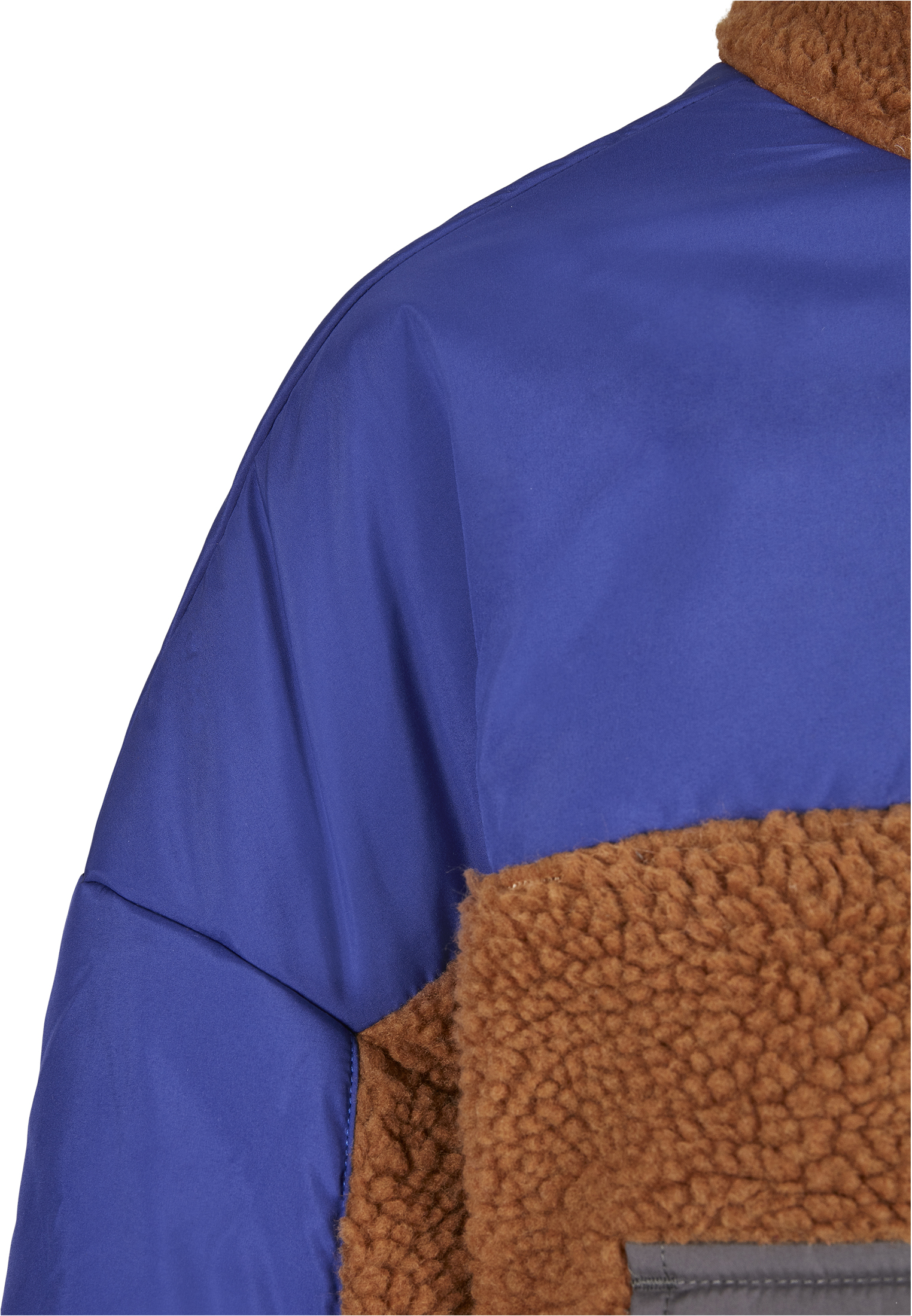 Winter Jacken Ladies Sherpa 3-Tone Pull Over Jacket in Farbe toffee/bluepurple