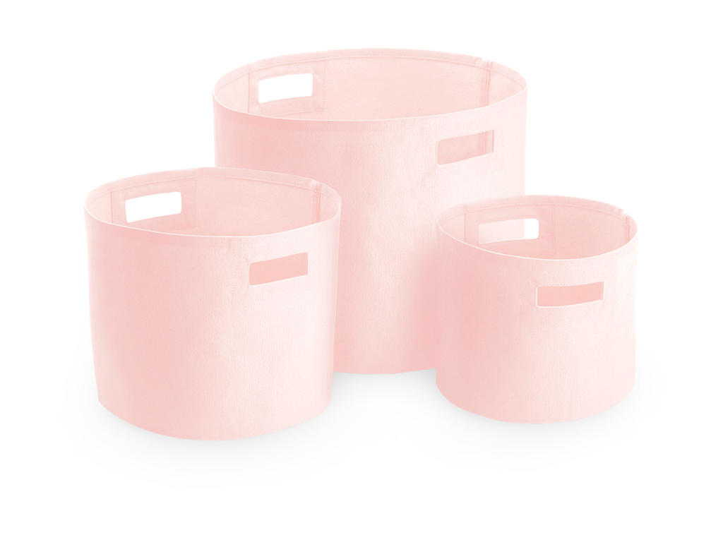  Canvas Storage Tubs in Farbe Pastel Pink
