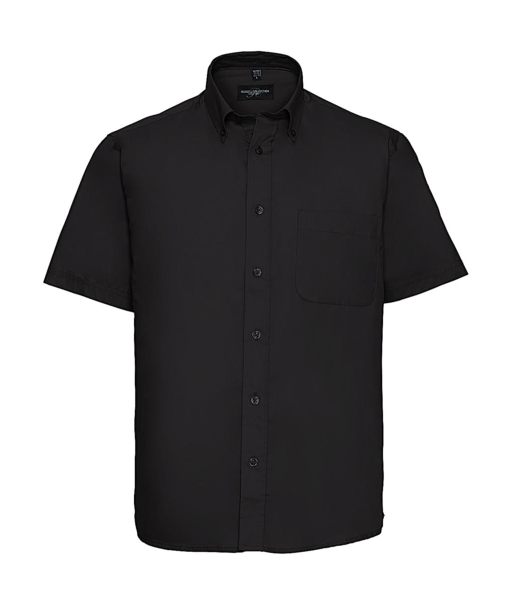  Short Sleeve Classic Twill Shirt in Farbe Black