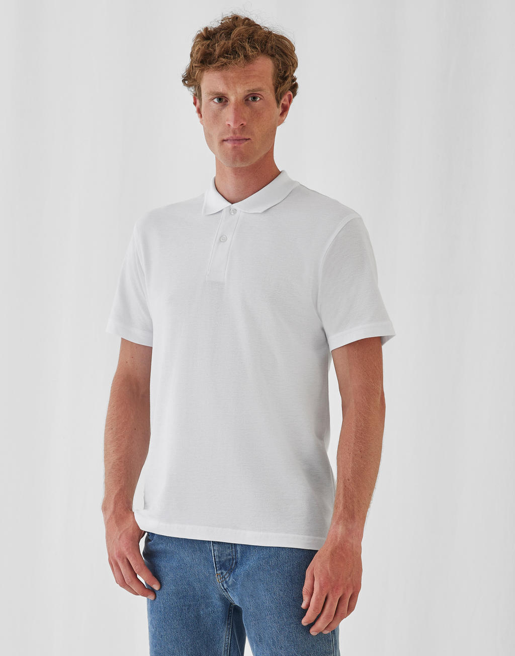  ID.001 Piqu? Polo Shirt in Farbe White