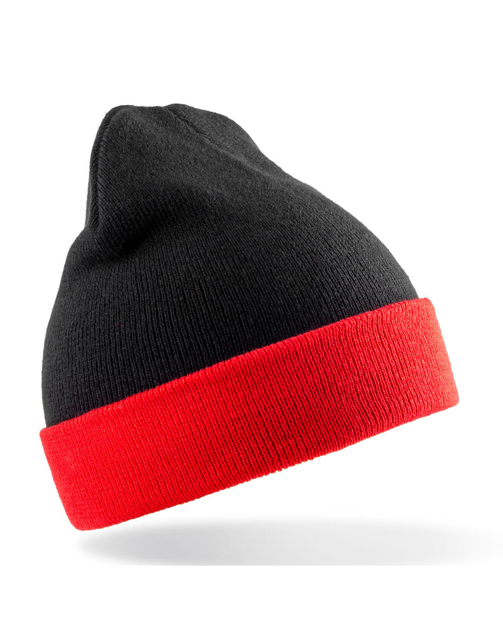  Recycled Black Compass Beanie in Farbe Black/Red