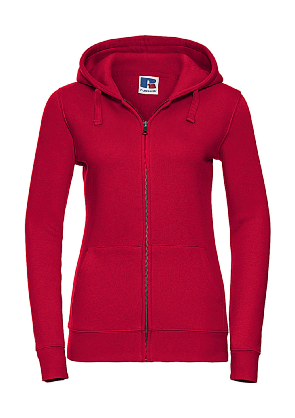  Ladies Authentic Zipped Hood in Farbe Classic Red