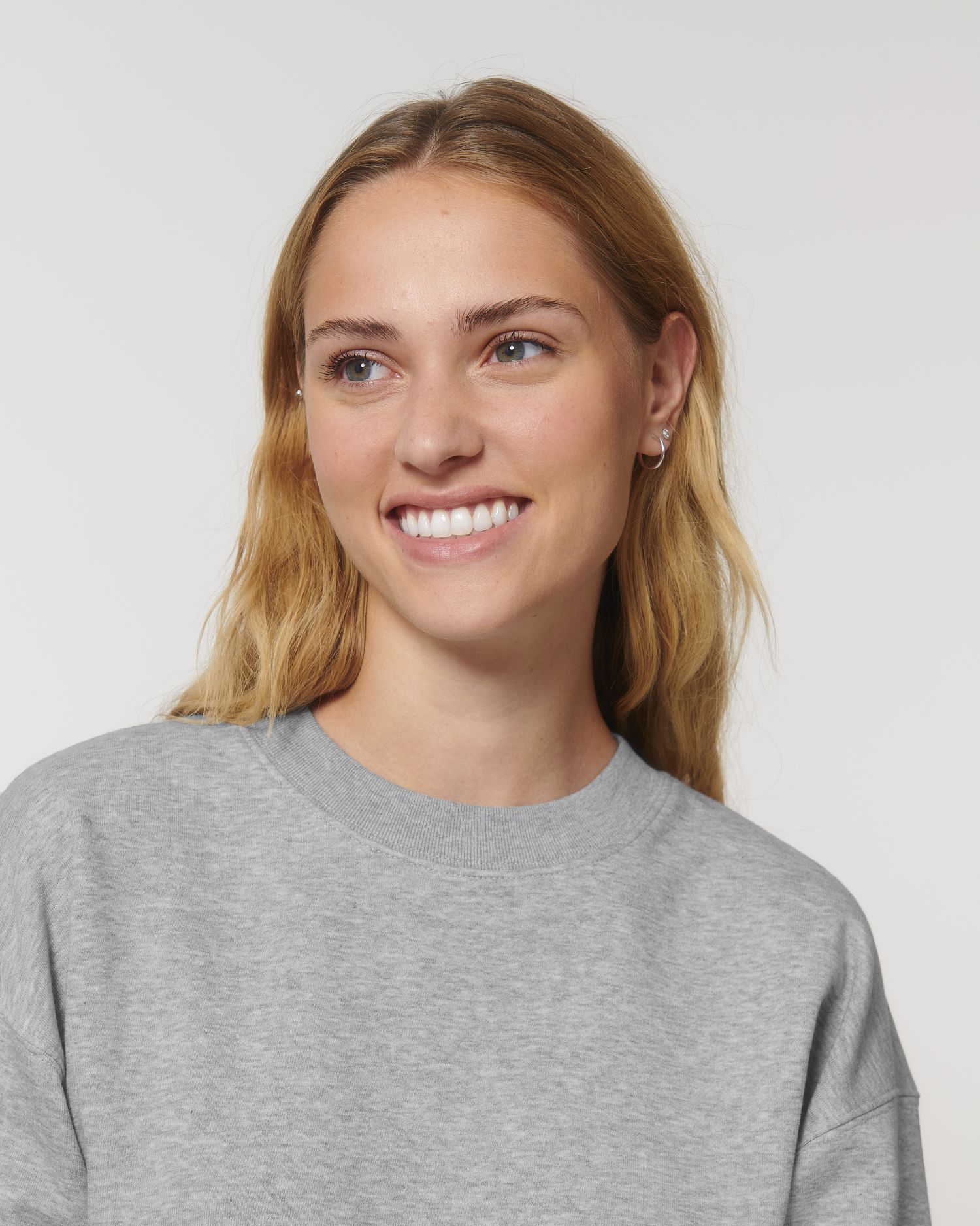Crew neck sweatshirts Stella Cropster in Farbe Heather Grey