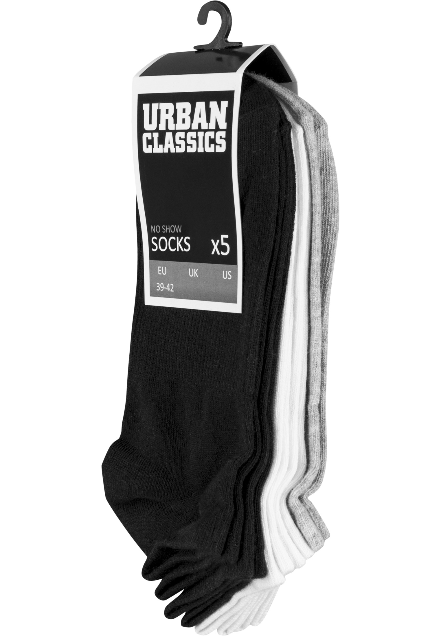 Socken No Show Socks 5-Pack in Farbe blk/wht/gry