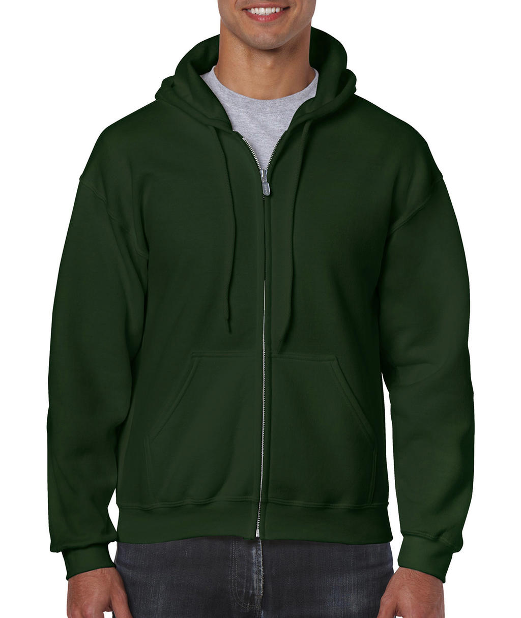  Heavy Blend Adult Full Zip Hooded Sweat in Farbe Forest Green