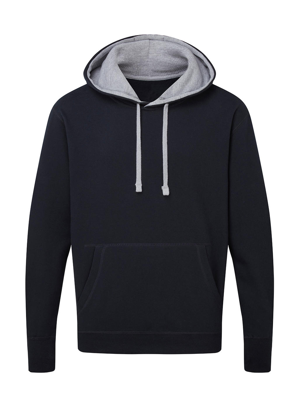  Mens Contrast Hoodie in Farbe Navy/Light Oxford
