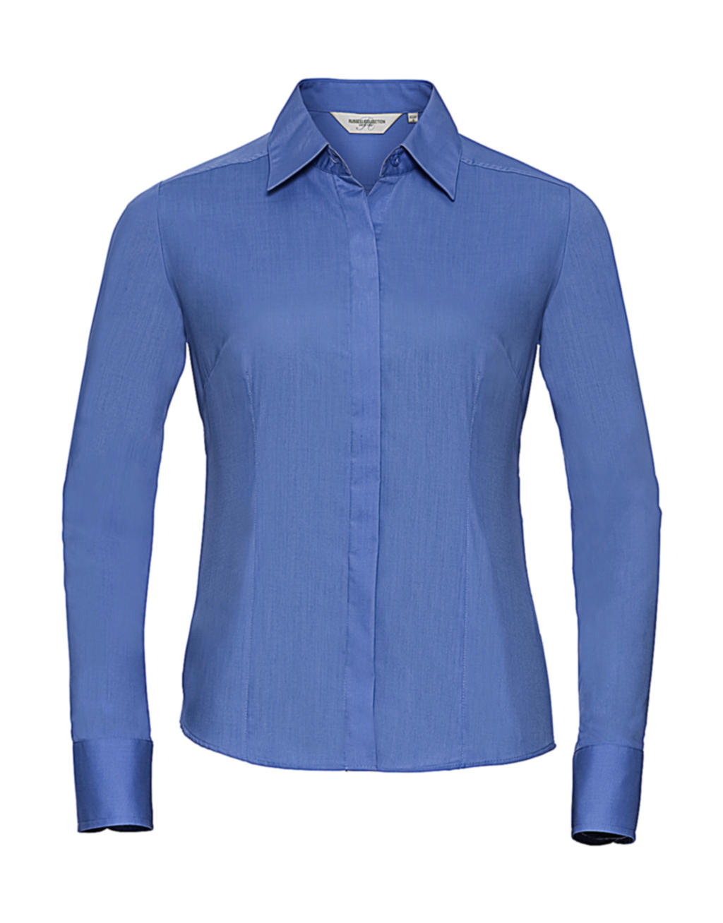  Ladies LS Fitted Poplin Shirt in Farbe Corporate Blue