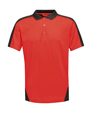  Contrast Coolweave Polo in Farbe Classic Red/Black