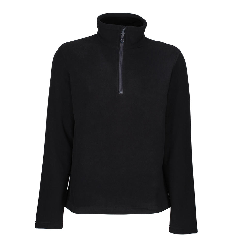  Honestly Made Recycled Half Zip Fleece in Farbe Black