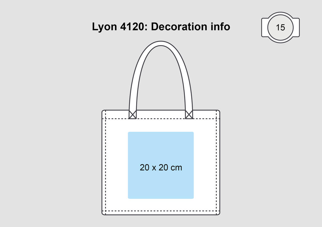  Lyon Non-Woven Shopper in Farbe White