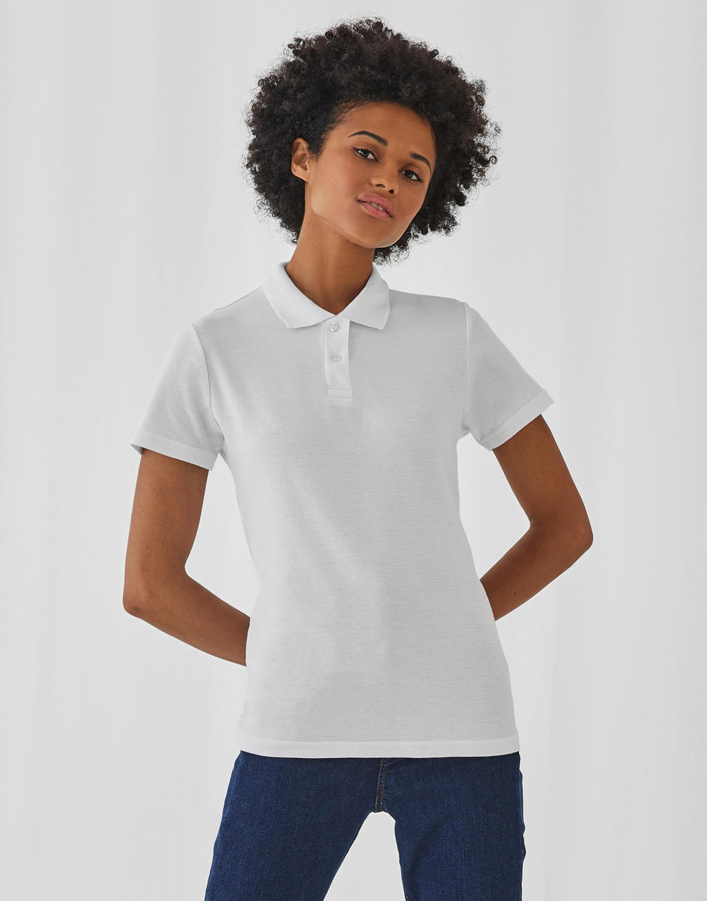  ID.001/women Piqu? Polo Shirt in Farbe White