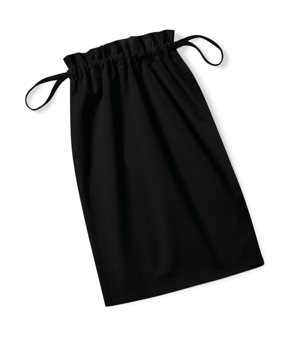  Organic Cotton Drawcord Bag in Farbe Black
