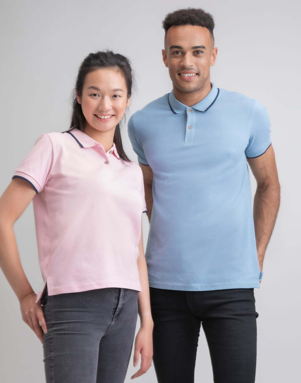  The Women?s Tipped Polo in Farbe White/Navy