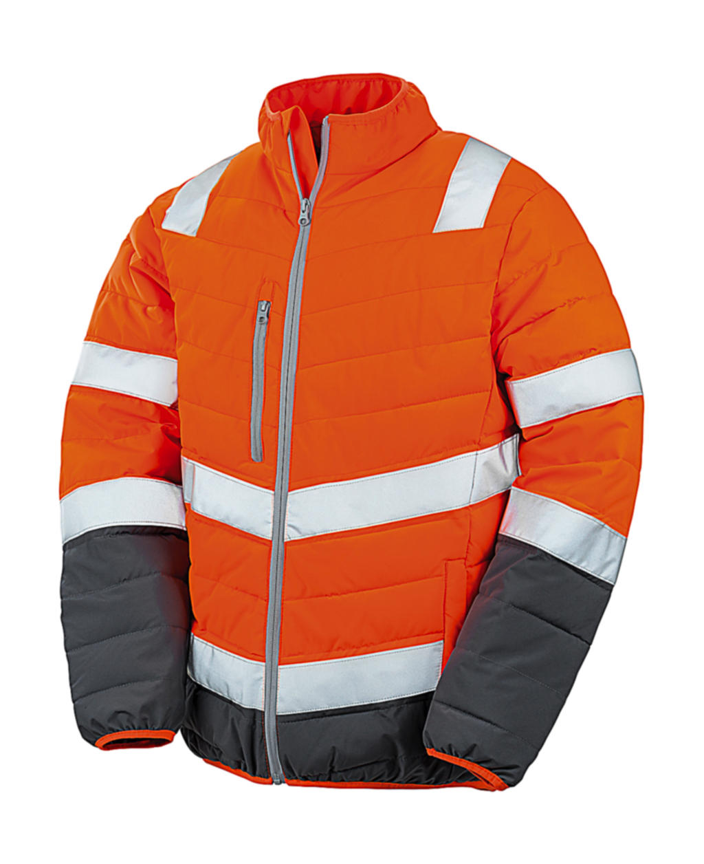  Soft Padded Safety Jacket in Farbe Fluo Orange/Grey