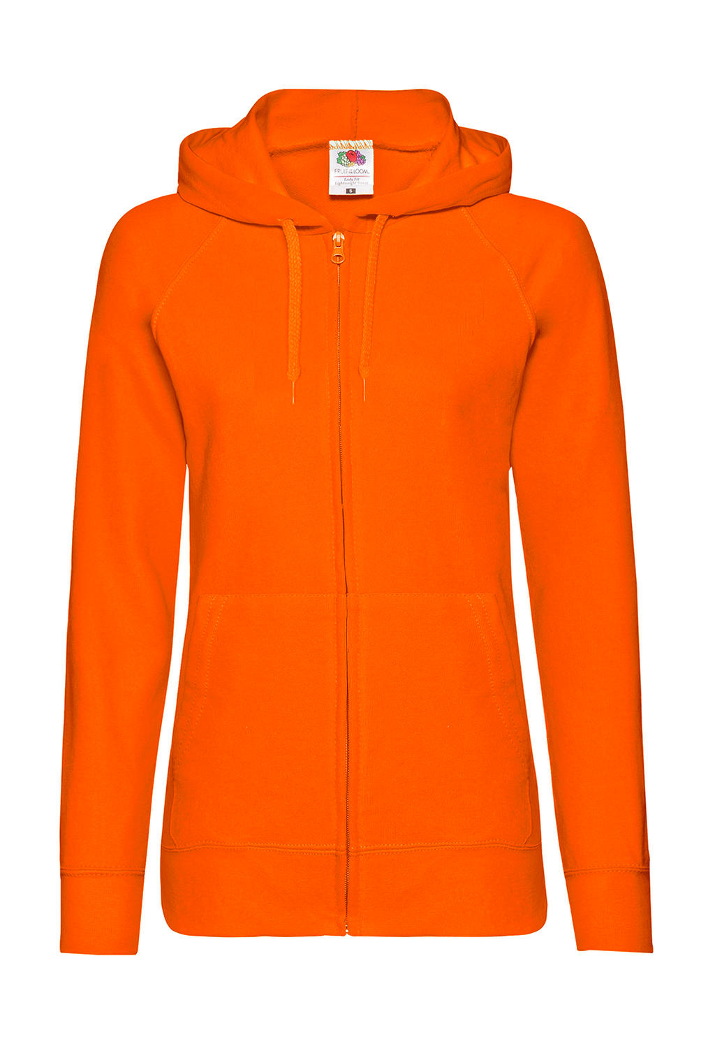  Ladies Lightweight Hooded Sweat Jacket in Farbe Orange