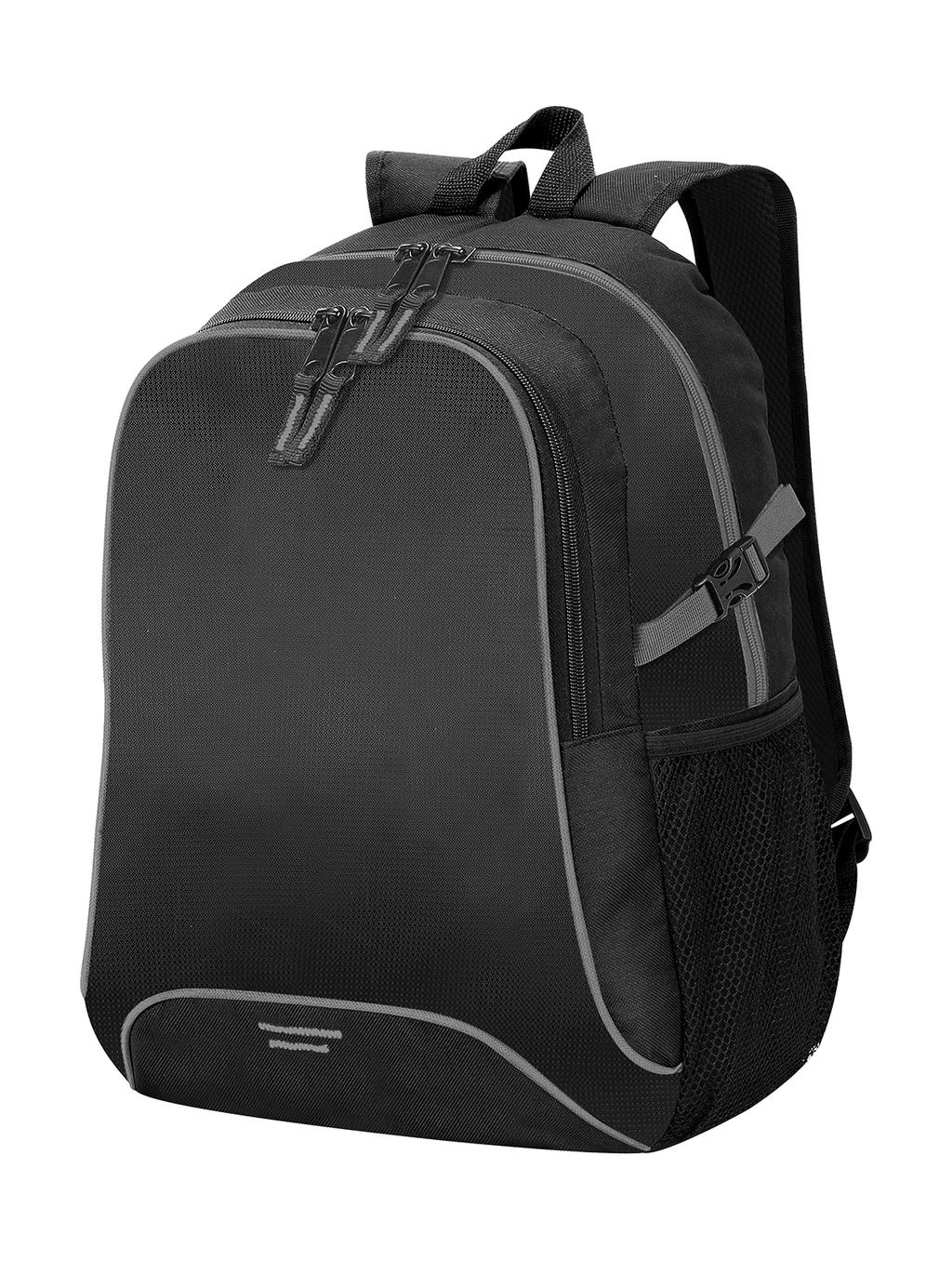  Osaka Basic Backpack in Farbe Black/Light Grey