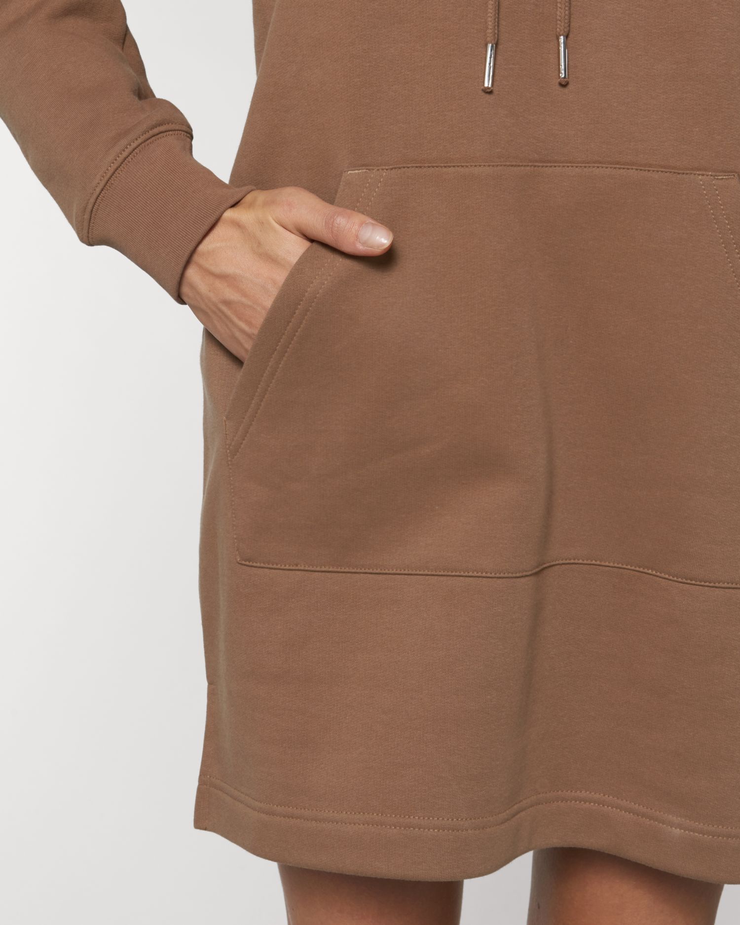 Sweatshirtkleid Stella Streeter in Farbe Caramel