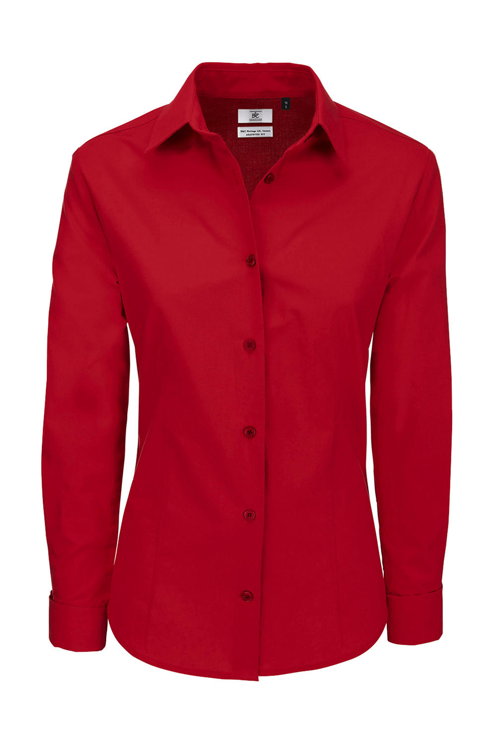  Heritage LSL/women Poplin Shirt in Farbe Deep Red